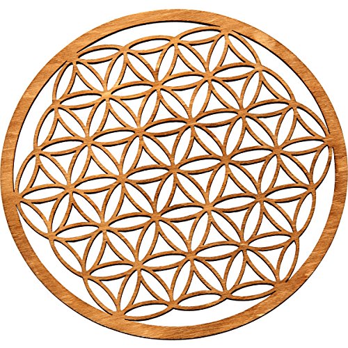 MC-TREND Blume des Lebens Wanddeko aus Holz – 24 cm Durchmesser |...