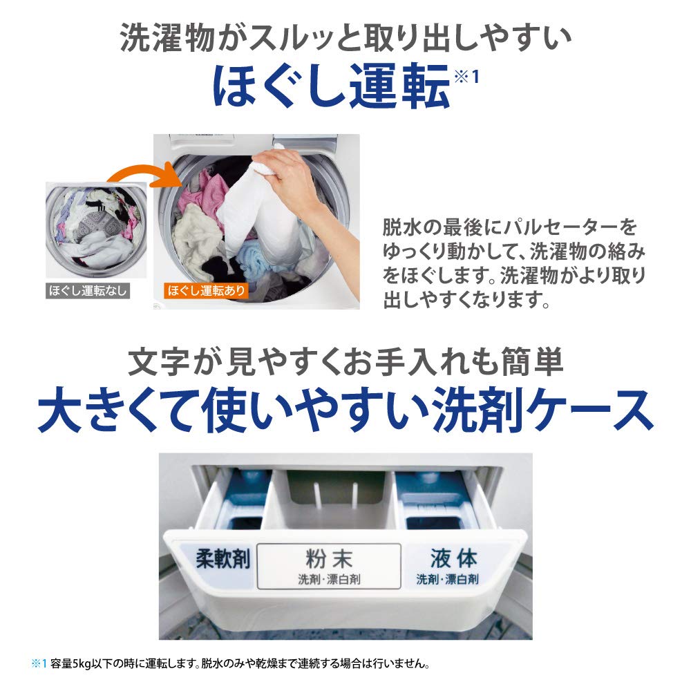 Amazon | シャープ 洗濯機 穴なし槽 インバーター搭載 ピンク系 7kg ES 