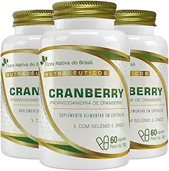 KIT 3X Cranberry 500mg 60 cápsulas - Flora Nativa