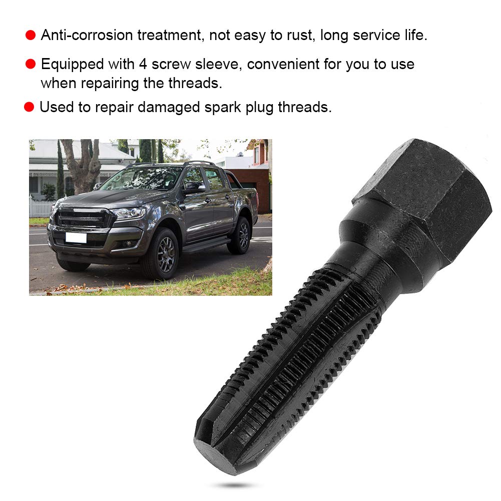 Tyenaza M14 x 1,25 Kit di Riparazione per Filetti Helicoil Candele, 14mm Attrezzo per Riparazione Filettatura Foro Candela in Acciaio Rigeneratore Filettatura