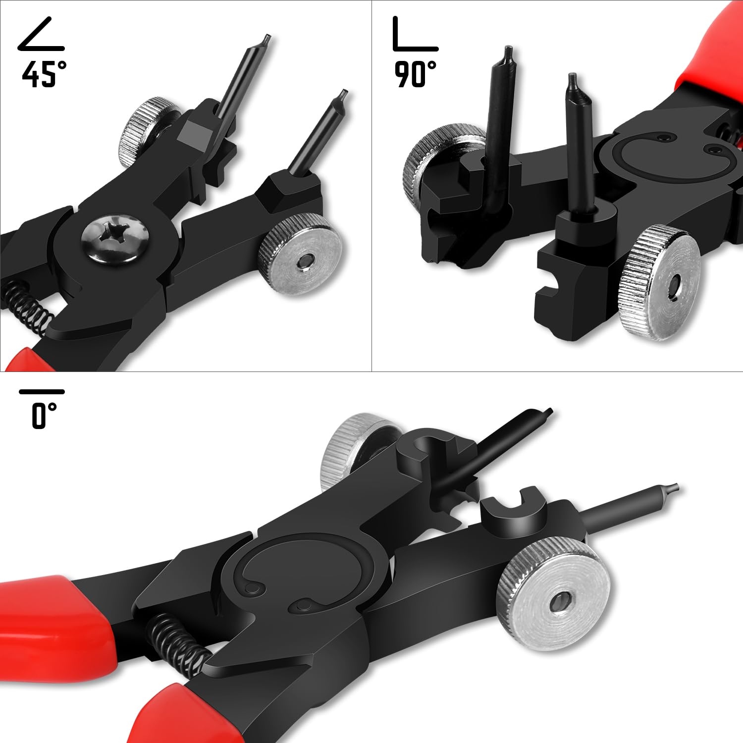 DNA MOTORING TOOLS-00532 - Juego de 2 alicates de anillo de retención de anillo de retención de 6.5 pulgadas, resistente, con funda, TOOLS-00532