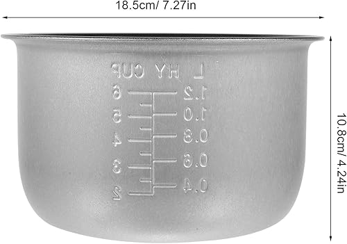 Miniatura 2 de ULTECHNOVO Olla de cocción interna Olla a presión Olla arrocera interior Olla interna - Cocina de arroz antiadherente de cerámica para el hogar