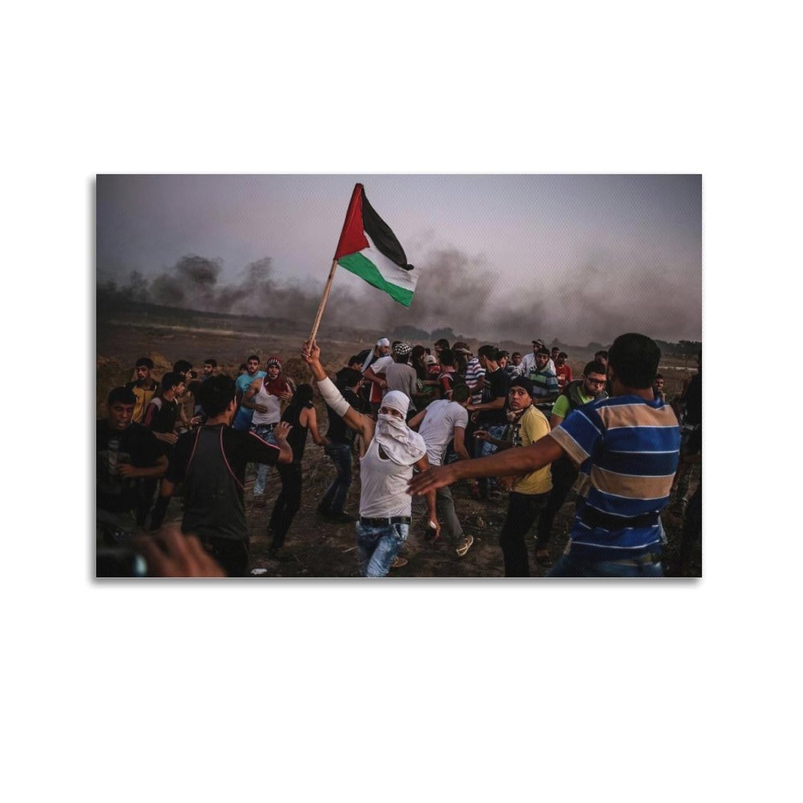 XKUGA Anti War Poster Free Palestine Resilience Gaza Modern Decorative Canvas Prints - Ideal Wall Art for Family, Man Cave, Game Room, Boys & Girls Bedroom 20x30inch(50x75cm)