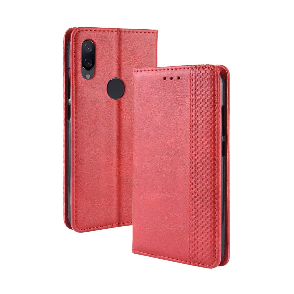 Jielangxin Cover per Xiaomi Redmi Note 7 PRO,con Slot per schede Custodia per Xiaomi Redmi Note 7 PRO M1901F7S MZB7462IN MZB7464IN Custodia Case Cover Red
