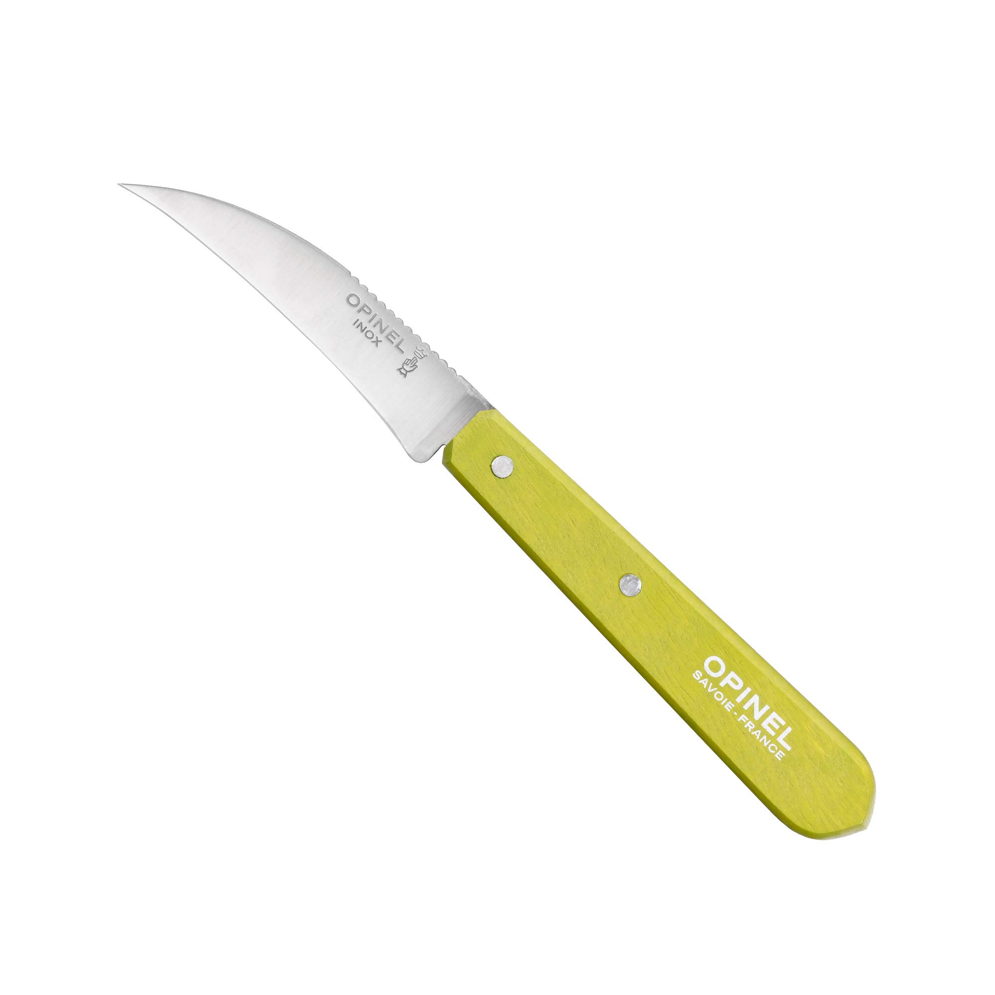 Opinel - Coffret Les Essentiels Fifties - Coffret Cuisine Couteau d’Office, Couteau Cranté, Couteau à Légumes, Couteau Eplucheur - Inox & Charme - Mandarine, Poivre, Tilleul & Rose