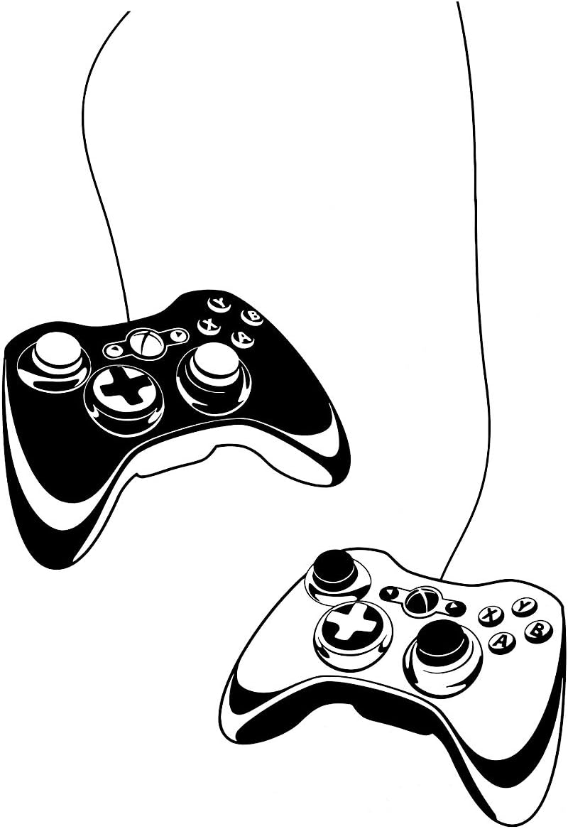 Video Game Xbox Controller Wall Decal Vinyl Home Decor Kid's Wall Stickers Bedroom Accents Murals