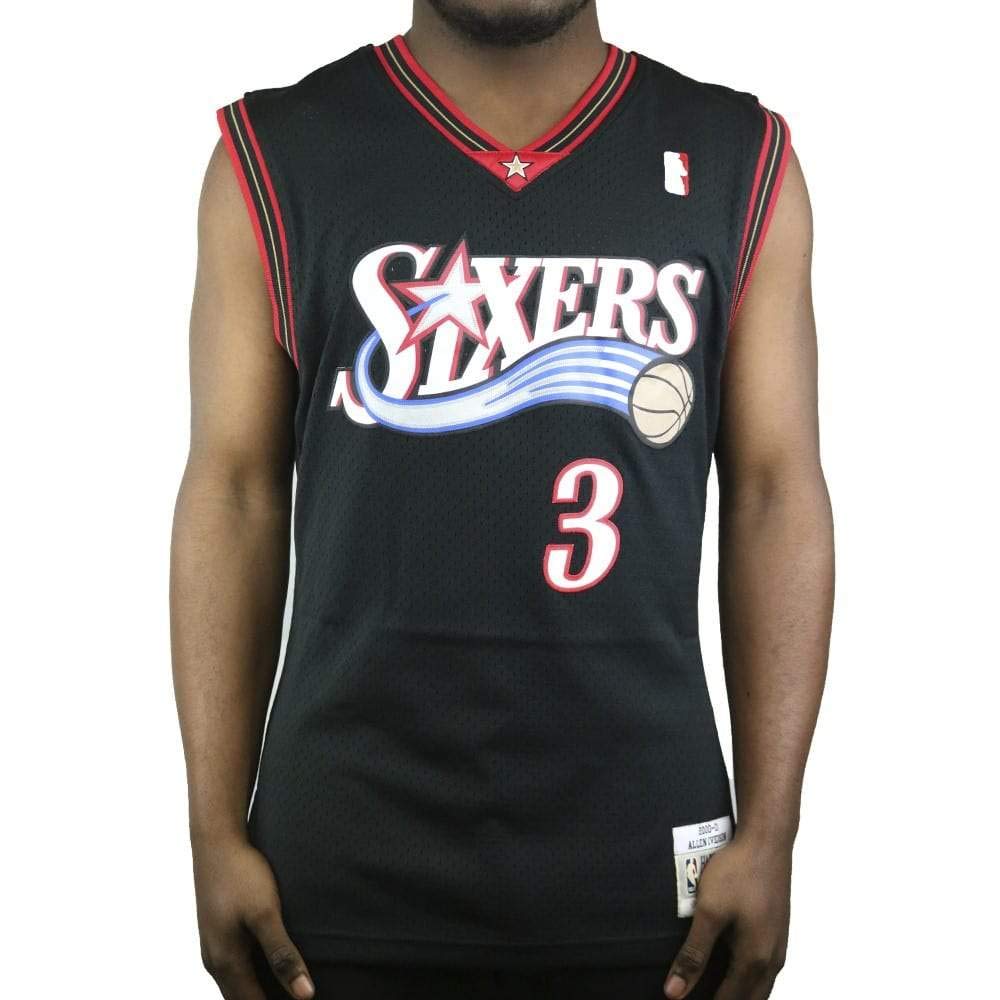 Maillot Allen Iverson Philadelphia 76ers Noir Neuf Avec étiquette - Taille S, NBA
