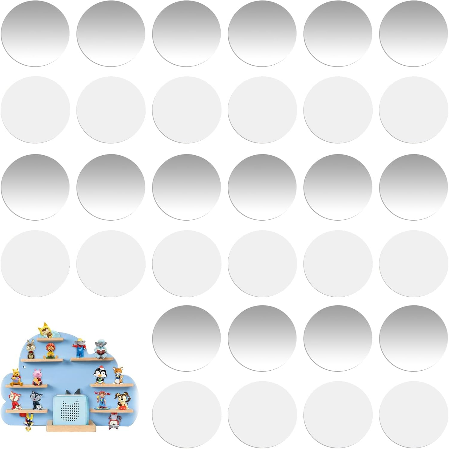 100 Pezzi Placche Metalliche Adesive, 20mm Piastre Metalliche Autoadesive, Rotonde Piastra In Metallo Per Magneti, Piastrine Metalliche Per Figure Tonie, Adatte Per Telefoni Cellulari E Decorazioni