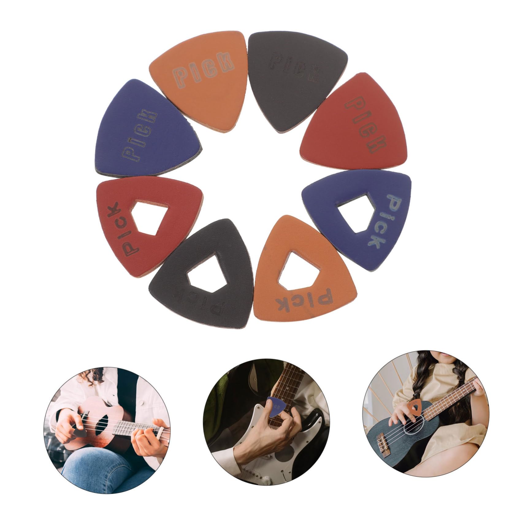 32 szt. kostki do gitary akcesoria gitarowe guitar pick akcesoria skórzane zestaw picków do gitary grube kostki akustycznej do elektrycznej wybór ukulele zestaw