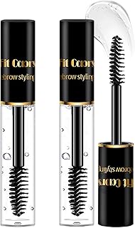 2PCS Clear Eyebrow Setting Gel Waterproof Eyebrow Gel Clear Brow Styling Clear Gel, Long Lasting Eyebrow Glue,Brow Gel Clear,Clear Eyebrow Gel for Natural Eyebrow Styling 24-Hour Brow Setter Brow Gel