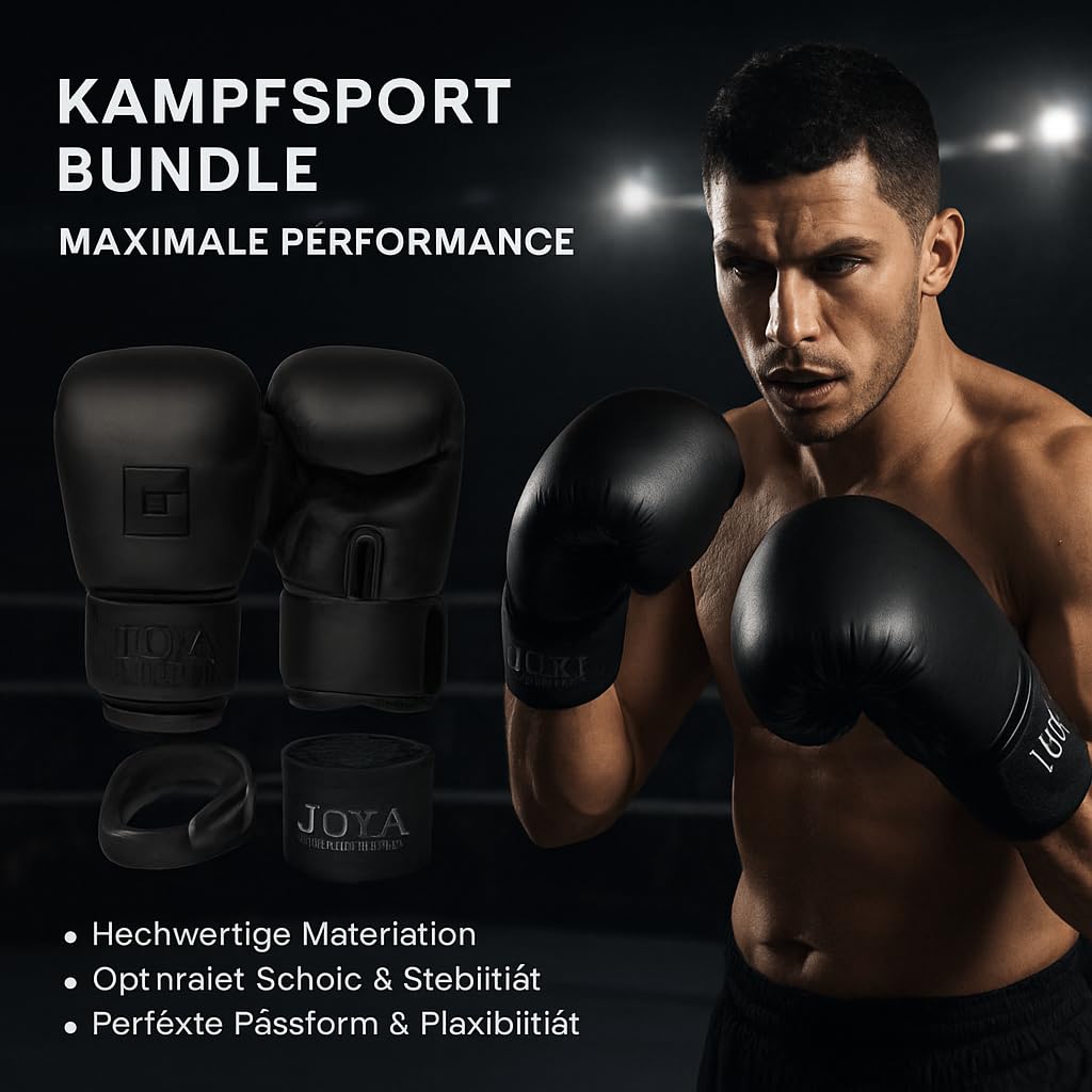 JOYA GEAR Kampfsport Bundle Boxhandschuhe, Bandagen & Zahnschutz– Maximale Performance & Schutz in einem Set