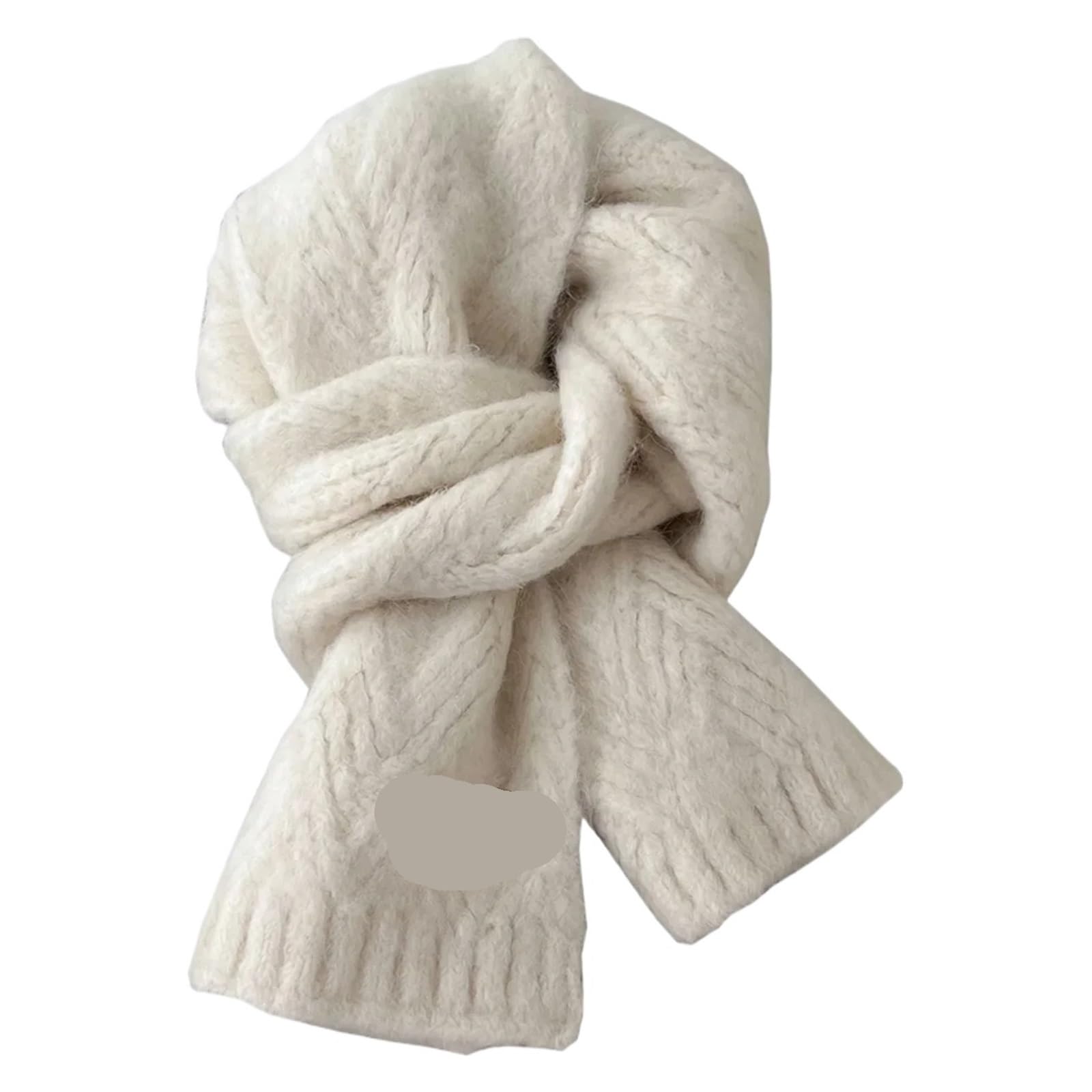 Bufanda Invierno Bufanda de lana tejida diseño for mujer, otoño e invierno, gruesa, cálida y, bufanda cachemira imitación for Unisexo