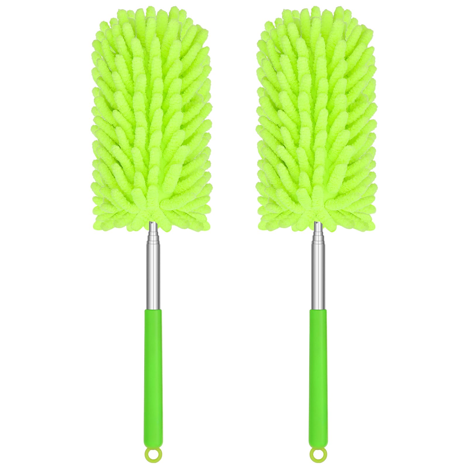 TIMIVO Mini Duster for Cleaning, 360° Bendable Hand Dusters with Extension Pole, Washable Small Duster for Car Interior, Office, Furniture