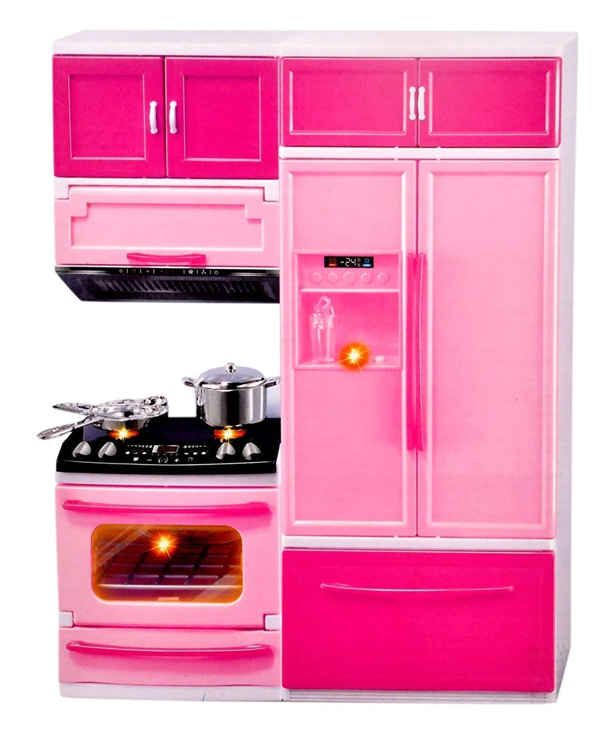 TIUDTOY Plastic 2 Comparttment Modern Dream House with Open able Doors Fun Cookking Toys Accessories Musical & Light Kitchen Set Toy for Kids with Sound and Accessories Set for Kids 1