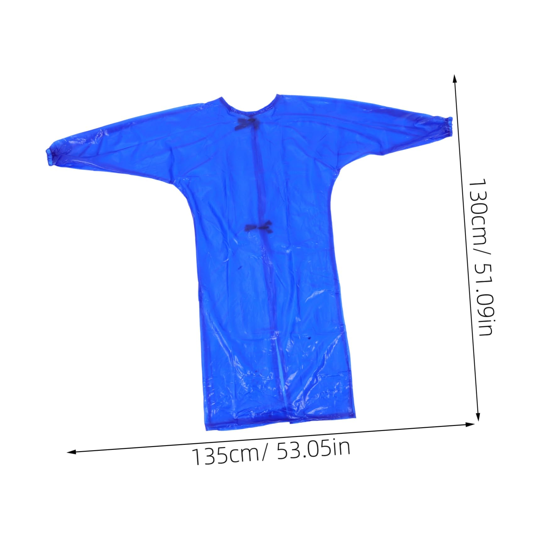 UKCOCO Langarmbluse Wasserfeste Kleidung Wasserdichte Schürzen Zum Geschirrspülen Arbeitsschutzkleidung Wasserdichte Schürzen Für Damen Schwere Arbeit Langarm-schutzschürze Blue Pvc