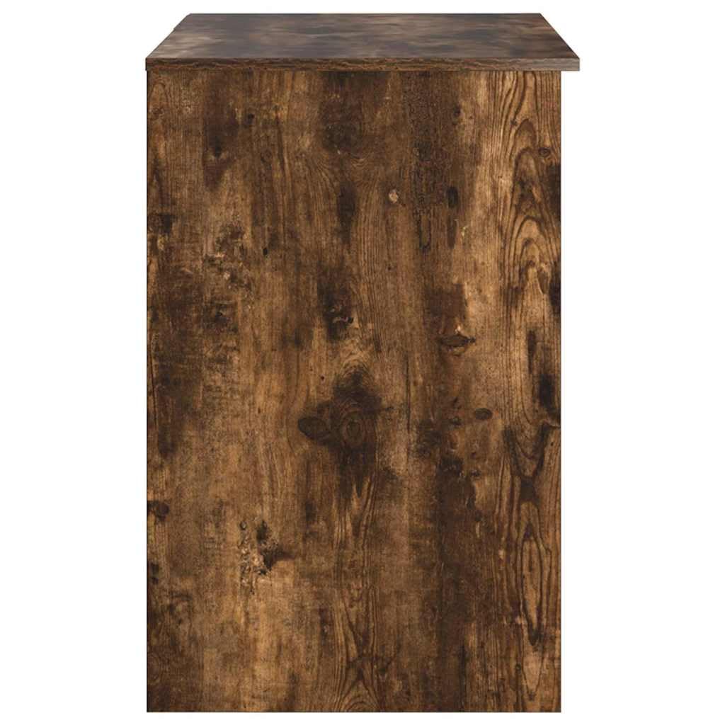 Scrivania affumicatura 90 x 49,5 x 75 cm, materiale in legno, Computer Desk con cassetto, scaffale, Home Office Desk Modern, Durevole