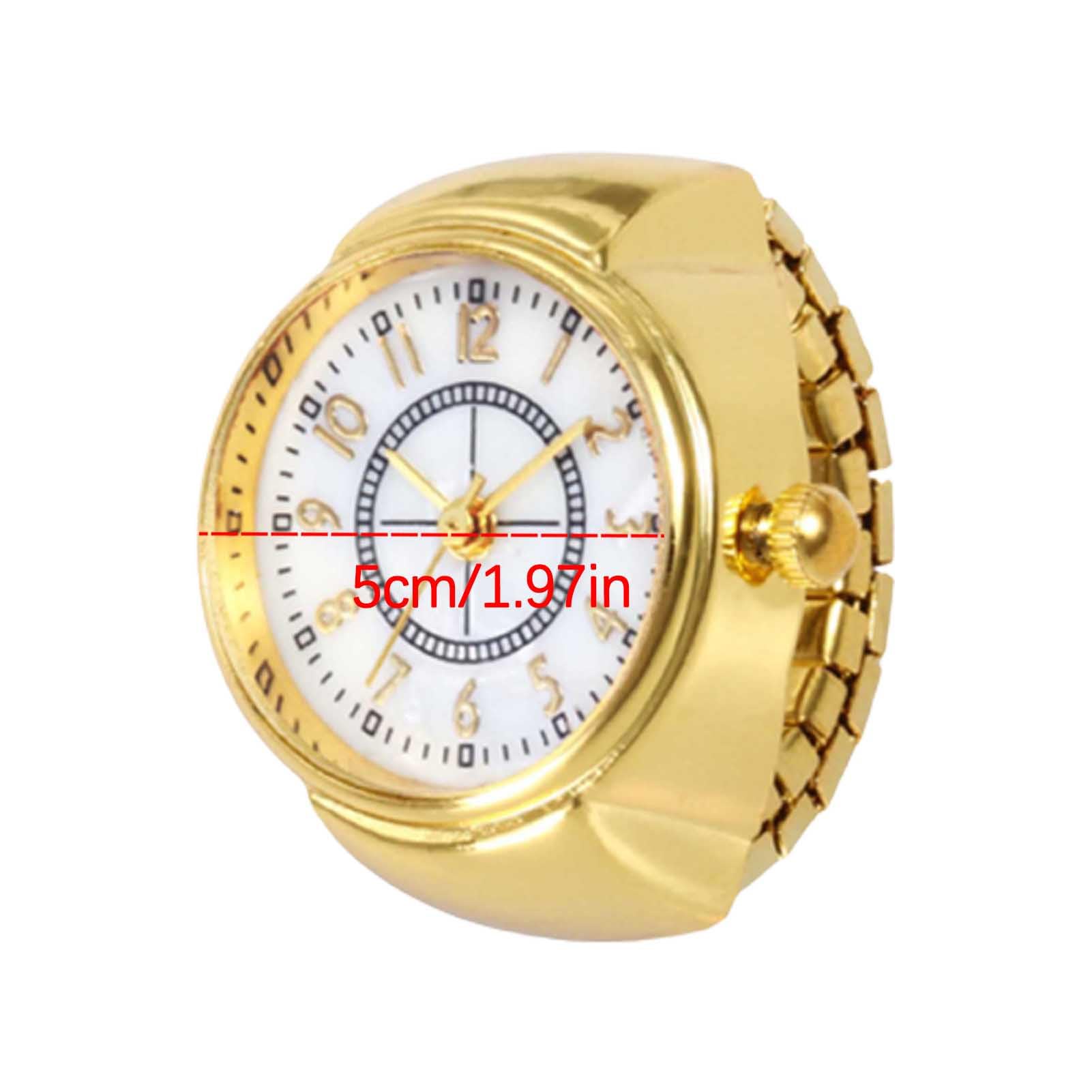 Orologio Anello Da Dito Vintage Al Quarzo - Gioiello Unisex Con Cinturino In Acciaio, Accessorio Moda Per Uomo E Donna - 4
