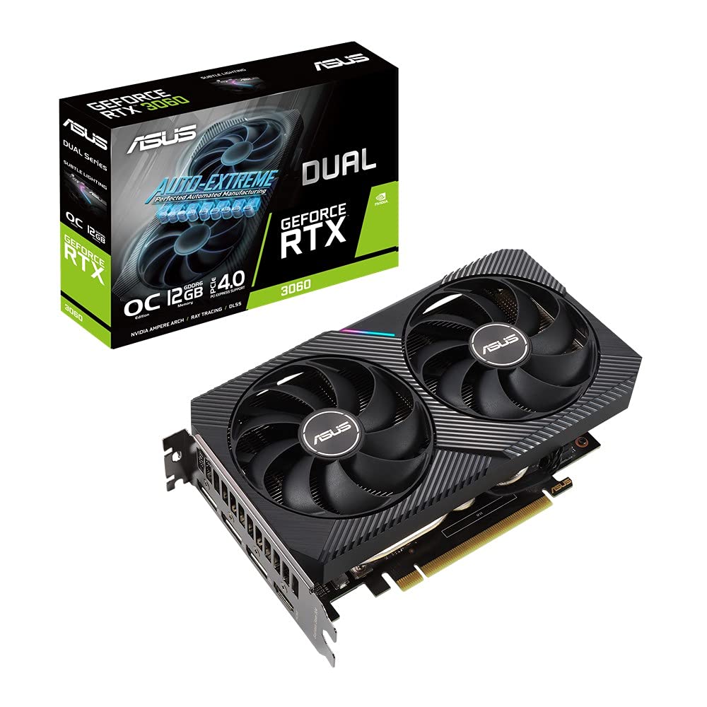 Amazon | ASUSTek NVIDIA RTX3060 搭載 Axial-techファンと2スロット  