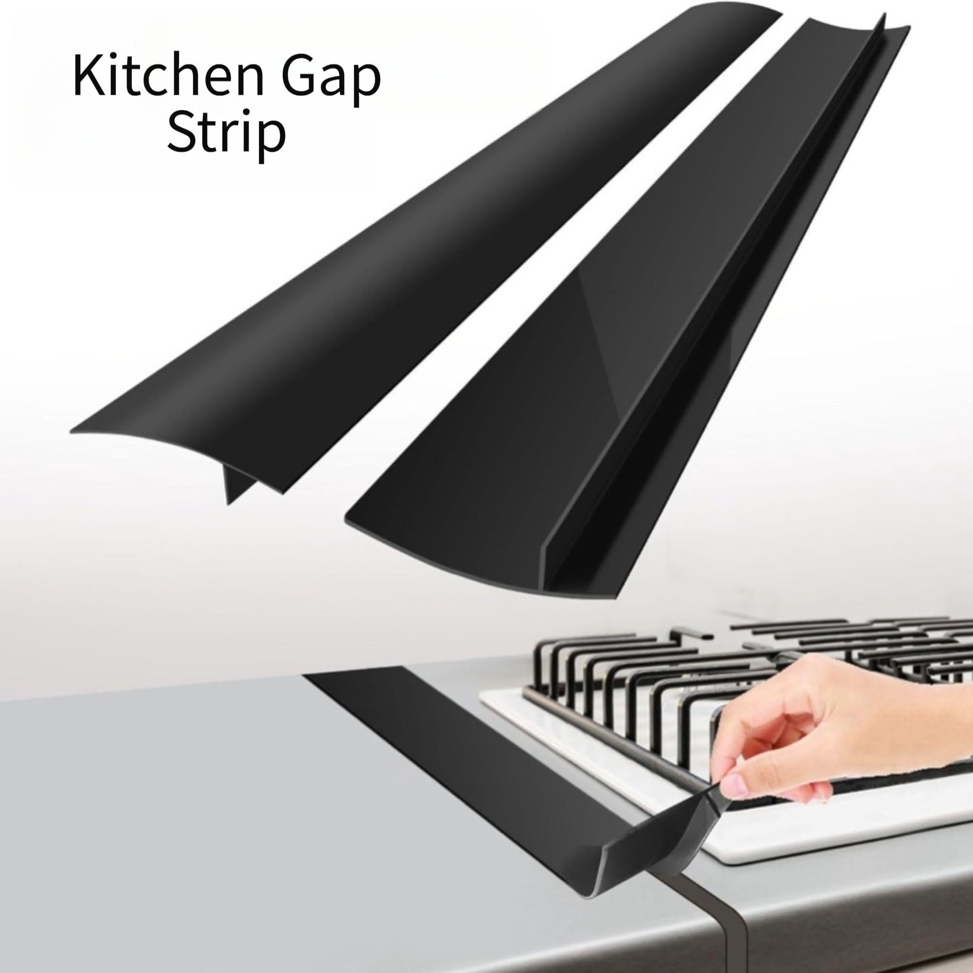 Protector Encimera Estufa 64x2cm T Plegable Protector Encimera(Black 25-inch vacuum)