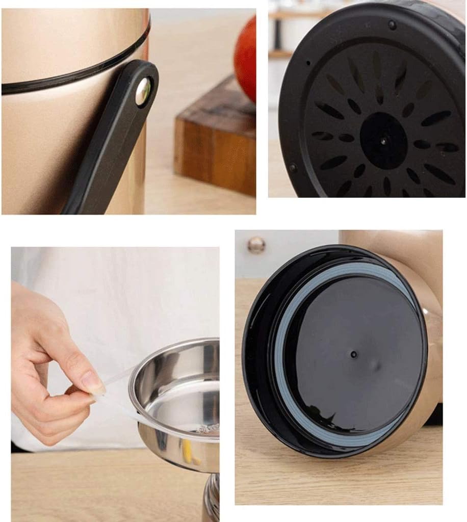 Insulation Lunch Box Soup Boxbox Insulation Barrel Large Capacity Multi-layer Lunch Box Office Worker Person Portable Soup Barrel(D,1.6L)