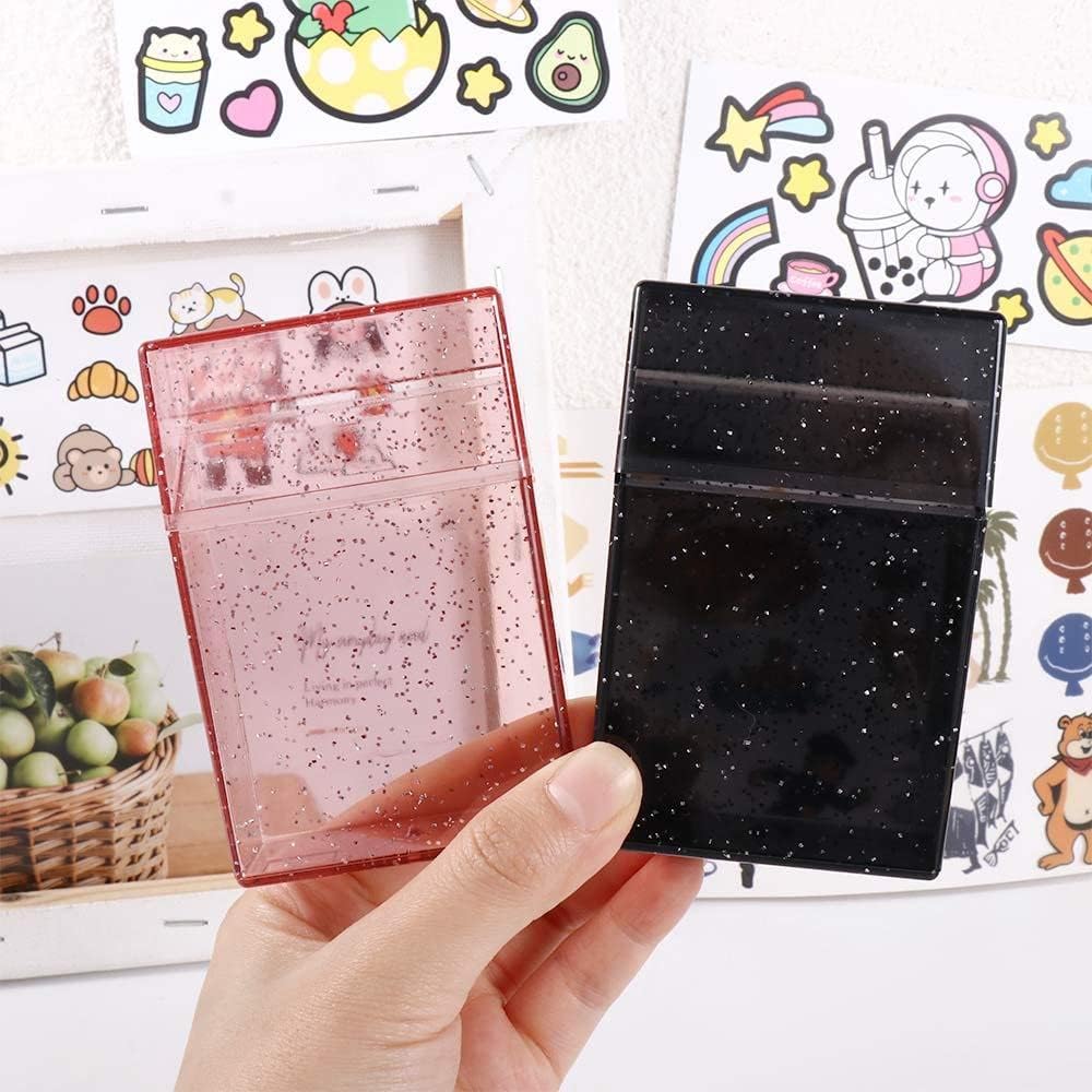4 Pcs Photo Storage Box Plastic Transparent Photo Organizer Albums with Lid, Card Holder Picture Storage Container for 3 Inch Photos