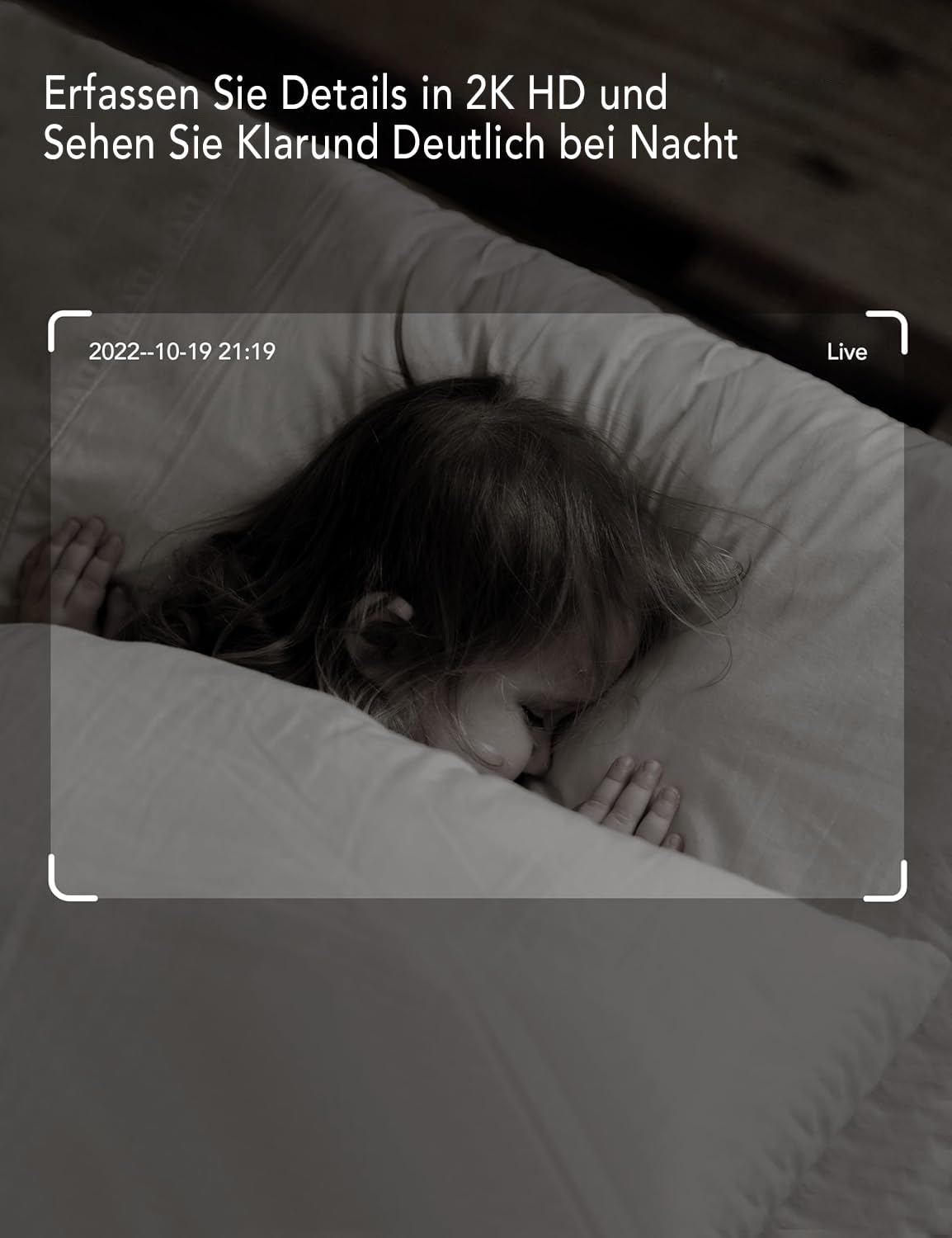 Nooie Telecamera IP Wi-Fi telecamera di sorveglianza 1080P per interni con app e rilevatore di movimento visione notturna per controllare i bambini 2 vie Audio Cloud Service