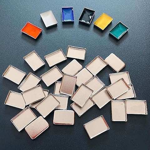 FCLUB Empty Mini Shallow Eyeshadow Metal Palette Pans Cover