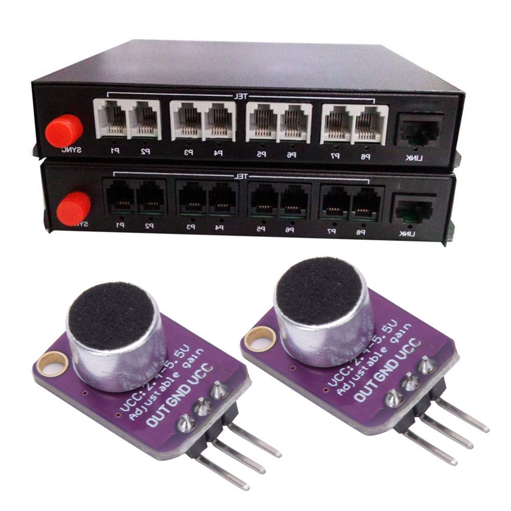 KIMISS Module Amplificateur de Microphone électrique, 2 Pièces, avec Gain, Capteur Haute sensibilité