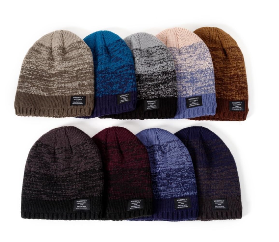 Gorro Invierno Sombrero Gorros Para Hombres Y Mujeres, Gorro De Media De Calavera Cálido Con Forro Polar De Invierno Sombrero Invierno Moda