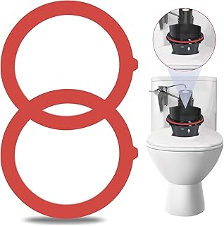 Flush Valve Seal for Kohler, Canister Flush Valve Toilet Tank Gasket Replacement Parts Compatible Kohler K-GP1059291 K-4436, Upgraded Silicone Material Toilet Repair Kit Inside Tank, 2Pcs
