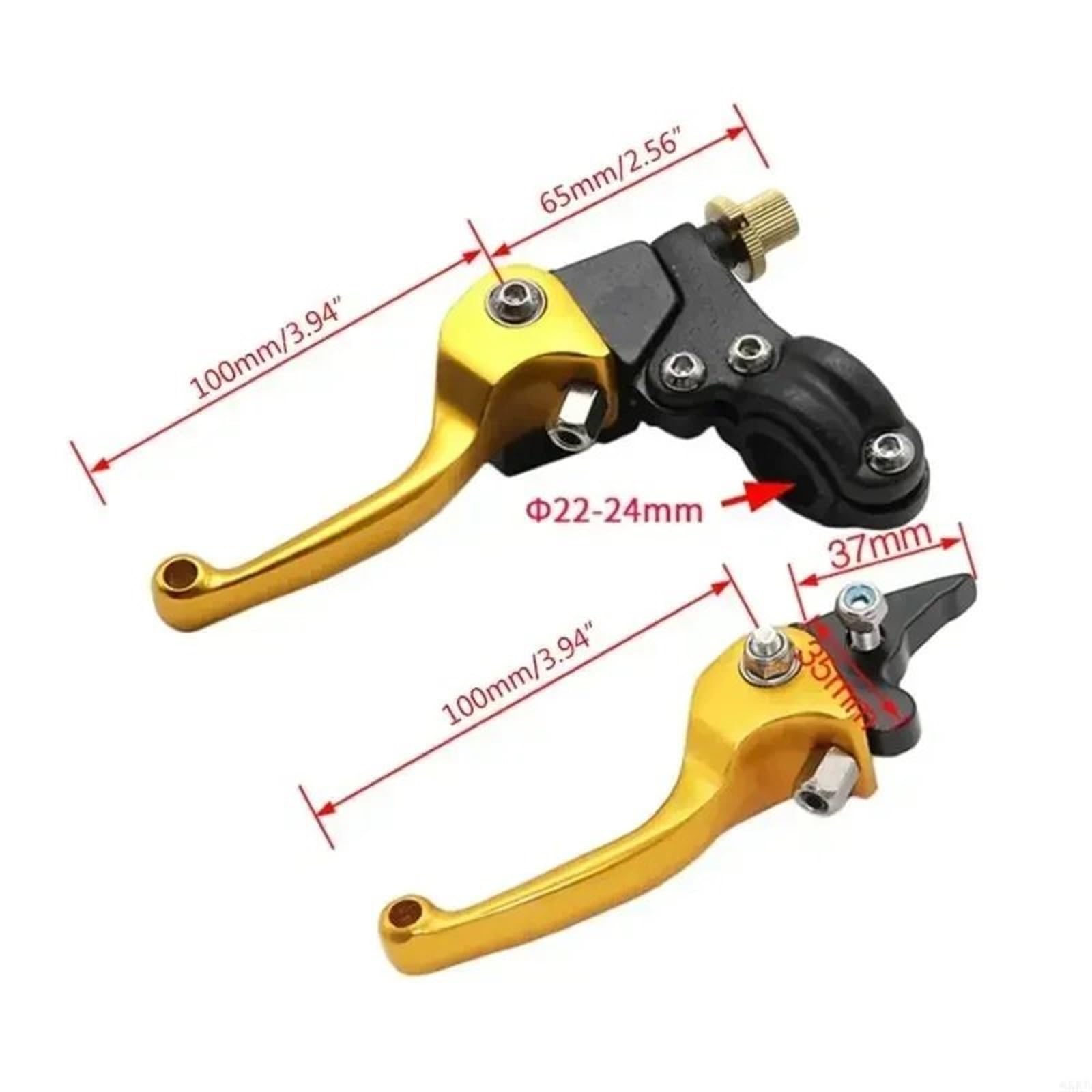 Kit frizione completa Leva freno frizione universale, adatta per CRF KLX Motocross ATV fuoristrada, parti da 7/8 pollici 22 mm. A5KD(Black)