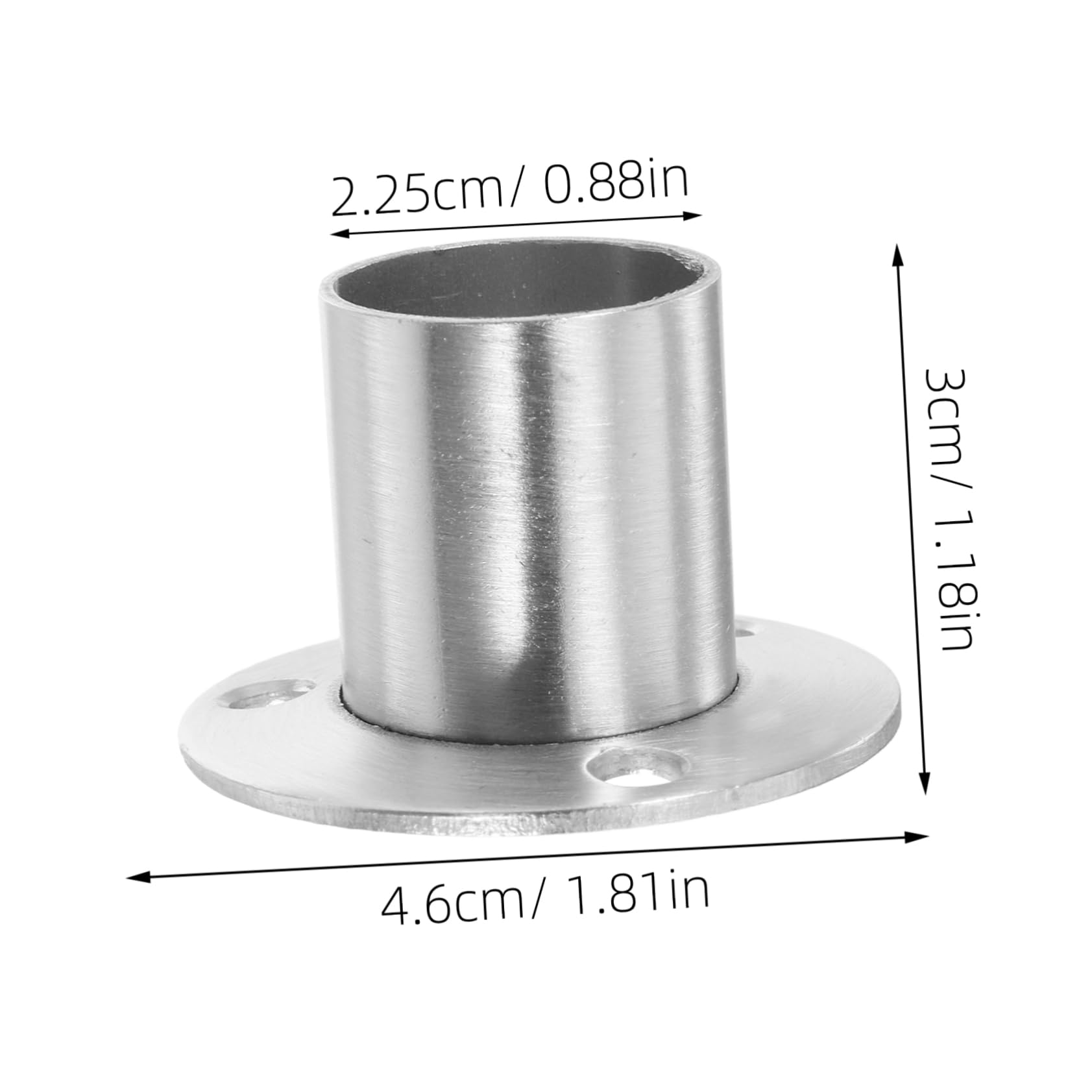 SEWOART 6Pcs Shower Curtain Rod Holders Durable Pipe Flange Brackets for Closet Rods Fixed Flange Base for Pipes Elegant Design for Home Decor