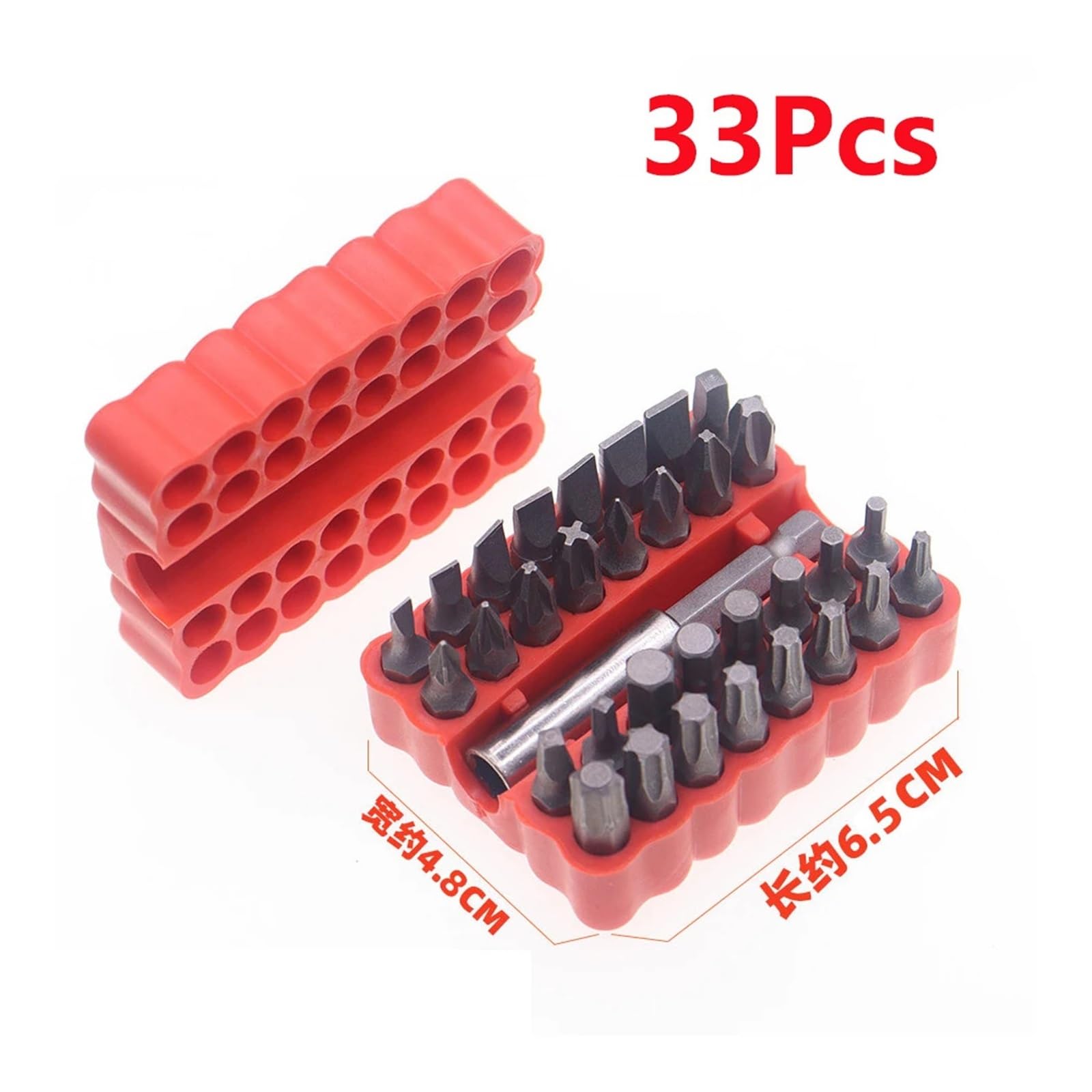 Tournevis de sécurité magnétique Torq Torx, clé hexagonale en étoile, jeu d'embouts support électrique 1/4 "6.35mm for le vissage, 33 pièces