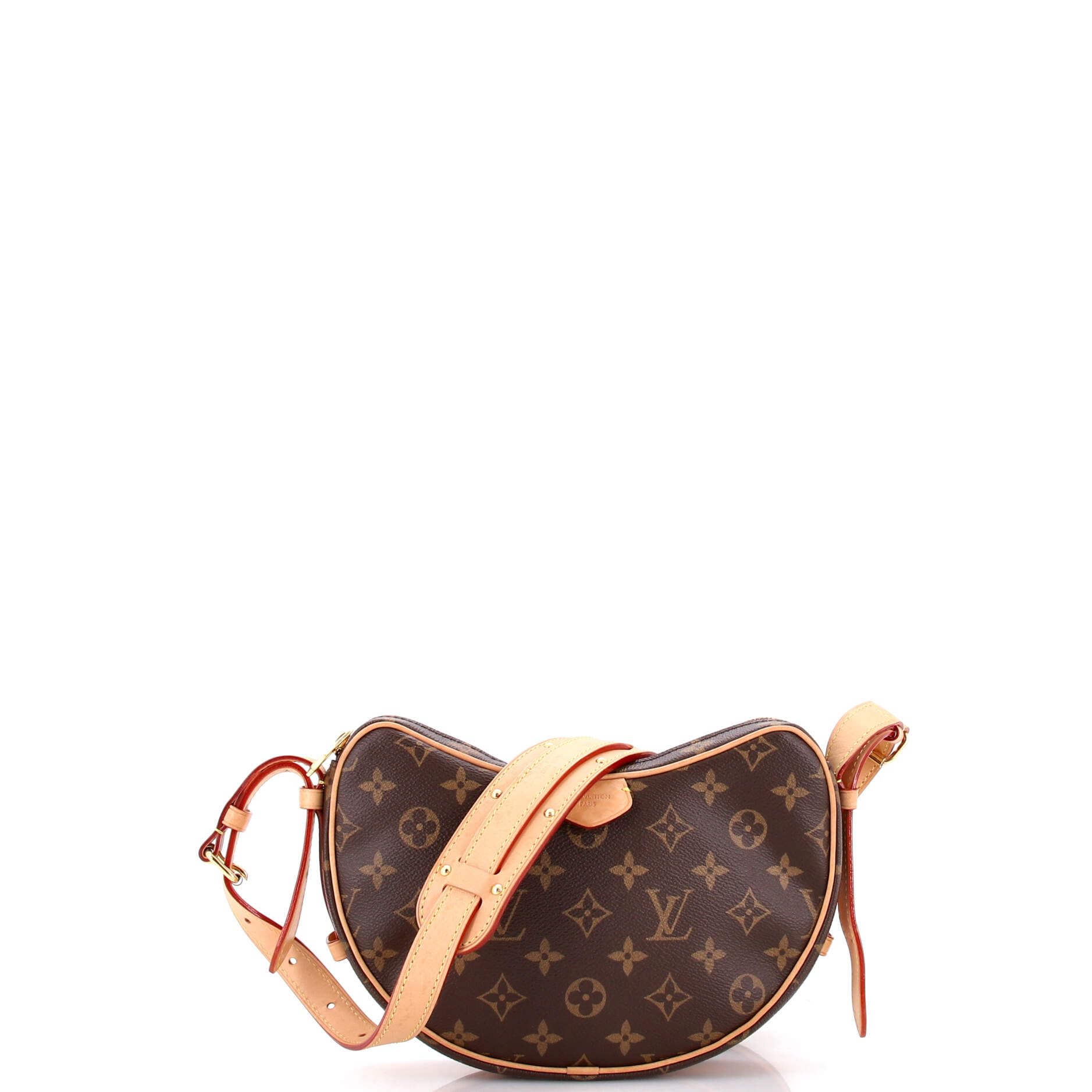 Pre-Loved Croissant NM Handbag Monogram Canvas MM, Brown