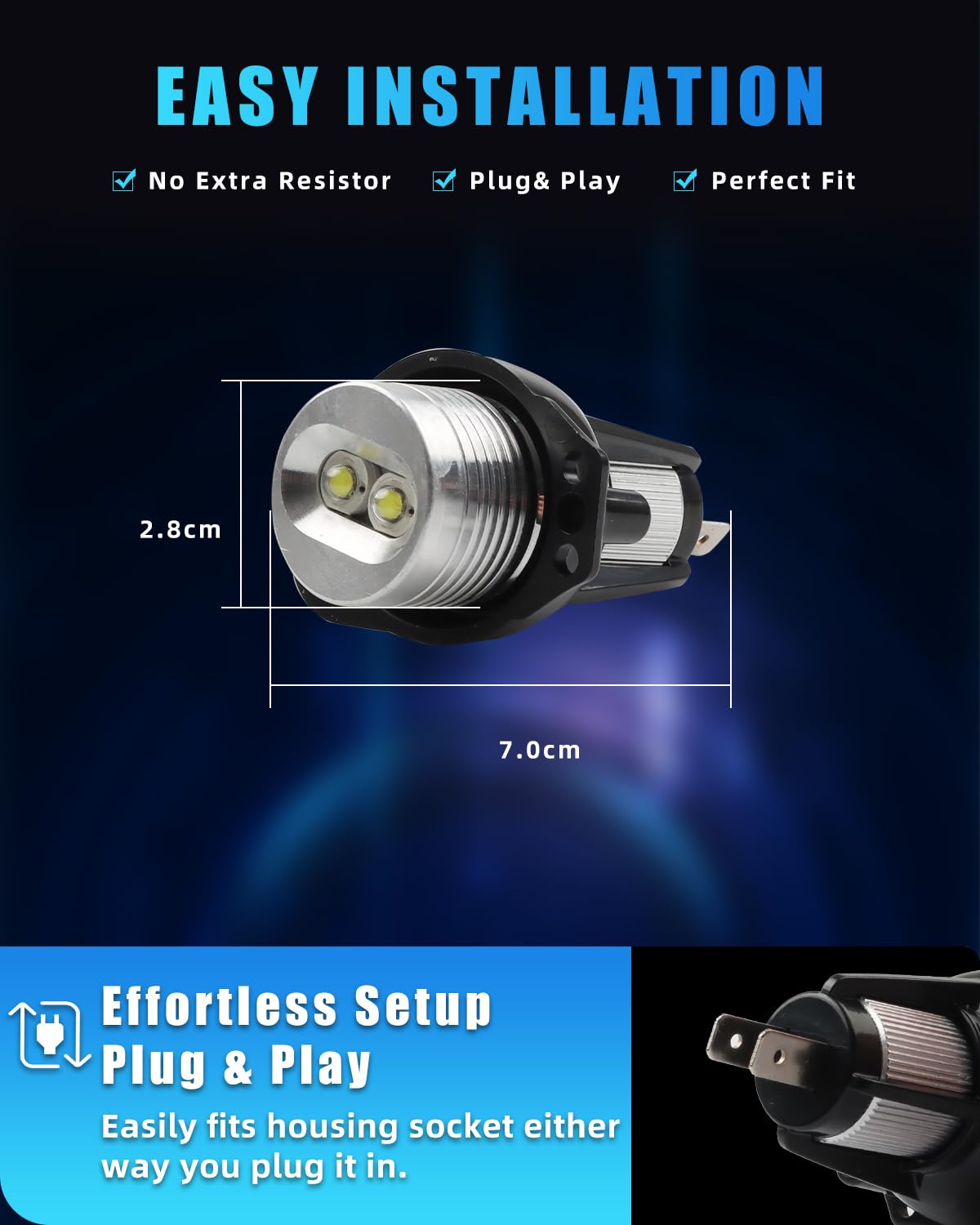2 Stücke Halo Marker Ring für E90 E91 2005 2006 2007 2008, [Can-bus Fehlerfrei] 6000K 10W Premium und Langlebig Angel Eyes