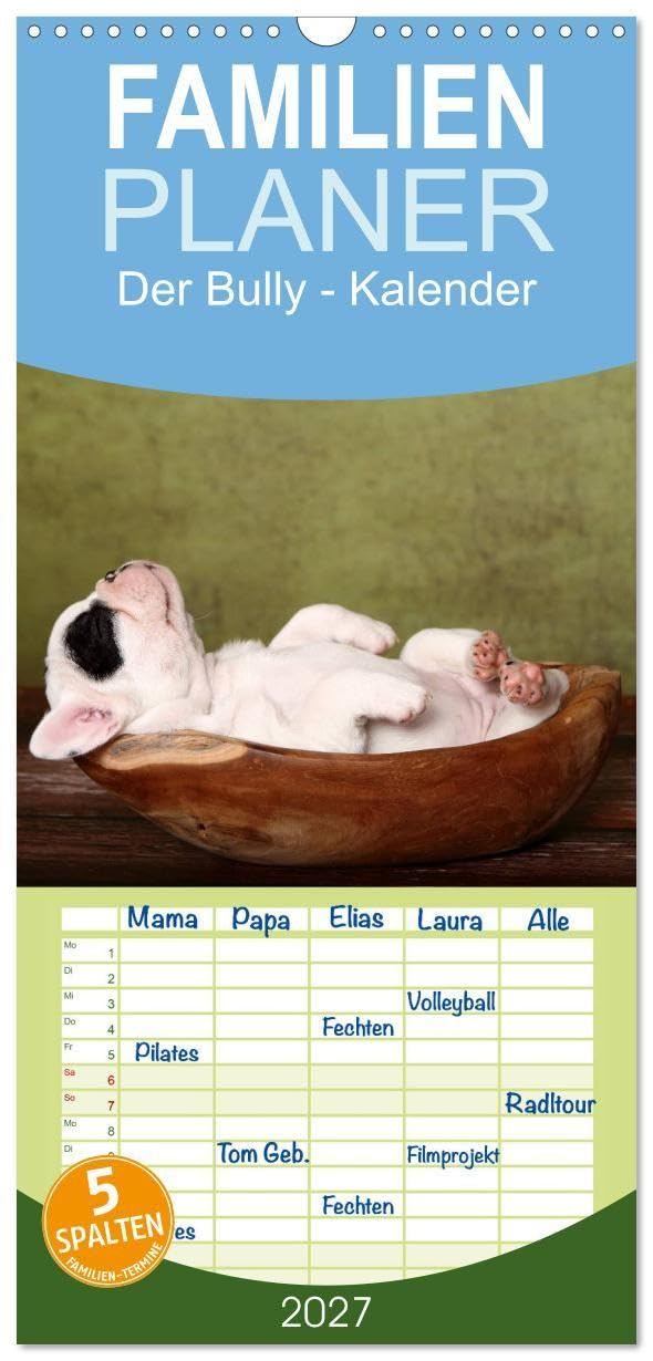 Familienplaner 2027 - Der Bully - Kalender Familienplaner hoch mit 5 Spalten (Wandkalender, 21 x 45 cm) CALVENDO: Geburtstagskalender für alle Bully-Fans