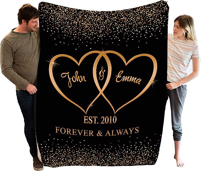 Miniatura 1 de Decoronic Mantas personalizadas para el más cercano a tu corazón, manta personalizada para parejas, regalos personalizados para parejas (dos
