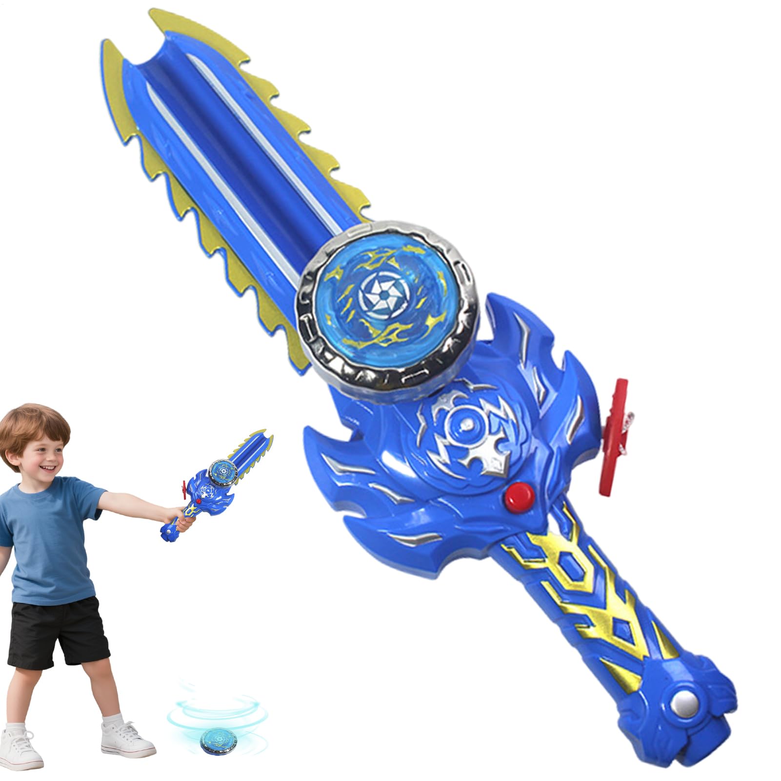 Espada De Beybladee Brillante, Top De Batalla, Giroscopio con Luces, Efectos De Sonido Y Luz, Diversión Interactiva De Batalla De, 29x8x3cm/11.42x3.15x1.18 Pulgadas para Niñas De Niños De