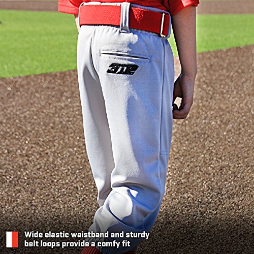 (YS, White) - 3N2 Clutch Boys Youth Baseball Pants