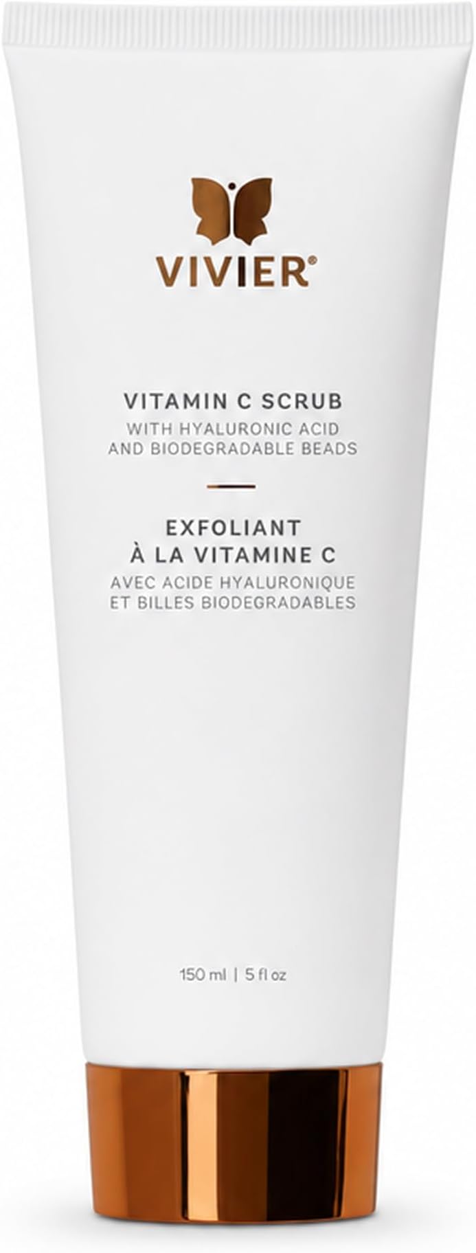 Vivier Vitamin C Face and Body Scrub with Hyaluronic Acid, 150 ml