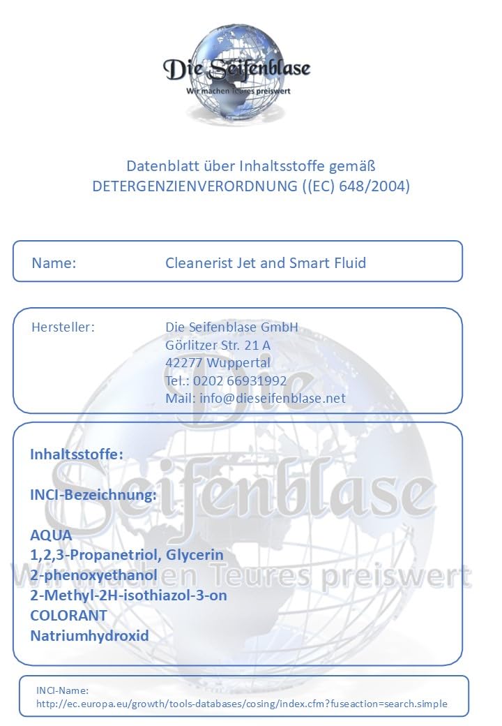 cleanerist Jet & Smart Fluid Liquide de nettoyage Idéal pour rasoir Philips 1250 x – 1260 X – 1280 x – 1290 x – RQ1250 – rq1260 – rq1261 – RQ1280 – RQ1290 –-6 x 1 L