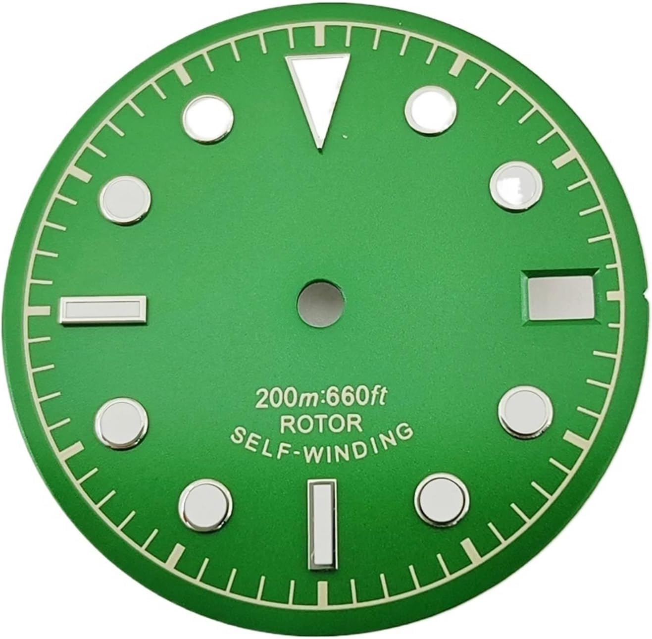 28.5mm Green Luminous Watch Dial Hands With Date Window For NH35 NH35A Movement Accessory Parts(橄榄绿)