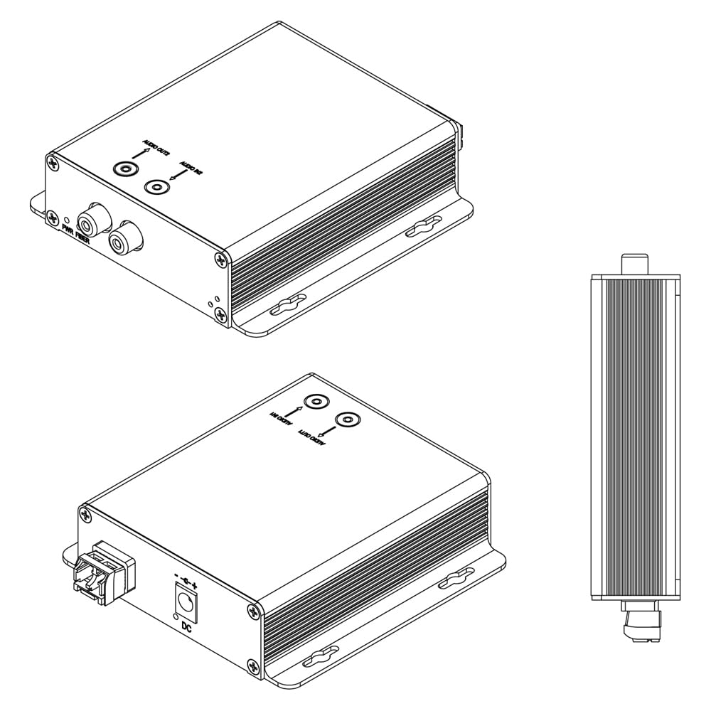 2 Ch 2 Way RCA Audio Over Fiber Extender to 20 Kilometers SMF / 2 Kilometers MMF, Line-Level Unbalanced Analog Audio to Optic Fiber (BY-RCA-322-LC(1 Ch 2 Way RCA Audio Over 1 Strand SMF))