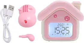 JTLB Despertador infantil, gerente de tempo, tempo acordar, despertador para crianças com temporizador de luz noturna, controle remoto APP (rosa)