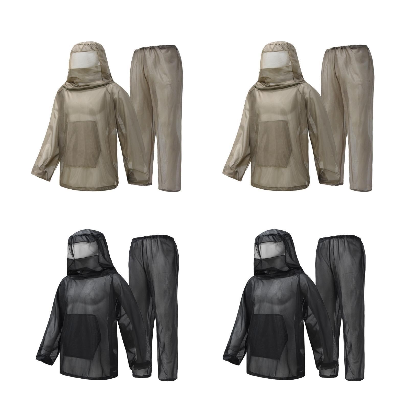 Conjunto de traje de apicultor con cordones, cómodo, ligero y de alta visibilidad, ideal for granjas, jardines y exteriores, for hombres y mujeres.(Black,M)