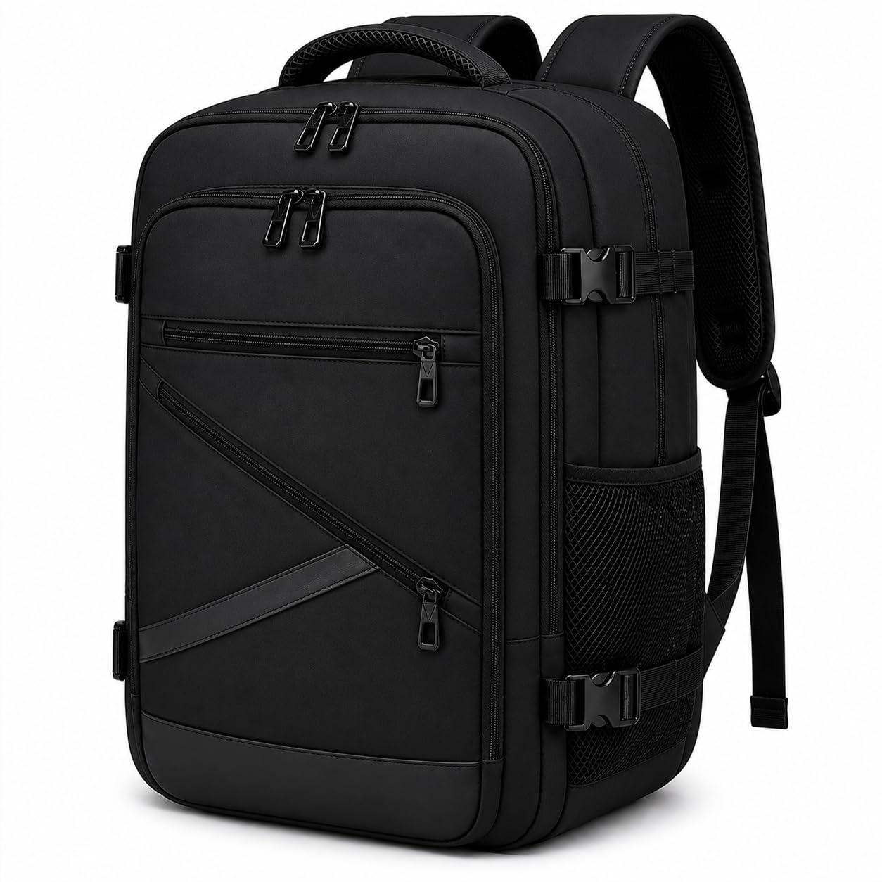 ENERGY GROUP Zaino Viaggio 45x36x20 EasyJet e Ryanair, Bagaglio a Mano 30L, Zaino Cabina Uomo Donna, Apertura 180°, Impermeabile, Porta PC 14”, Casual per Viaggio e Lavoro, Compagnie Low Cost– Nero