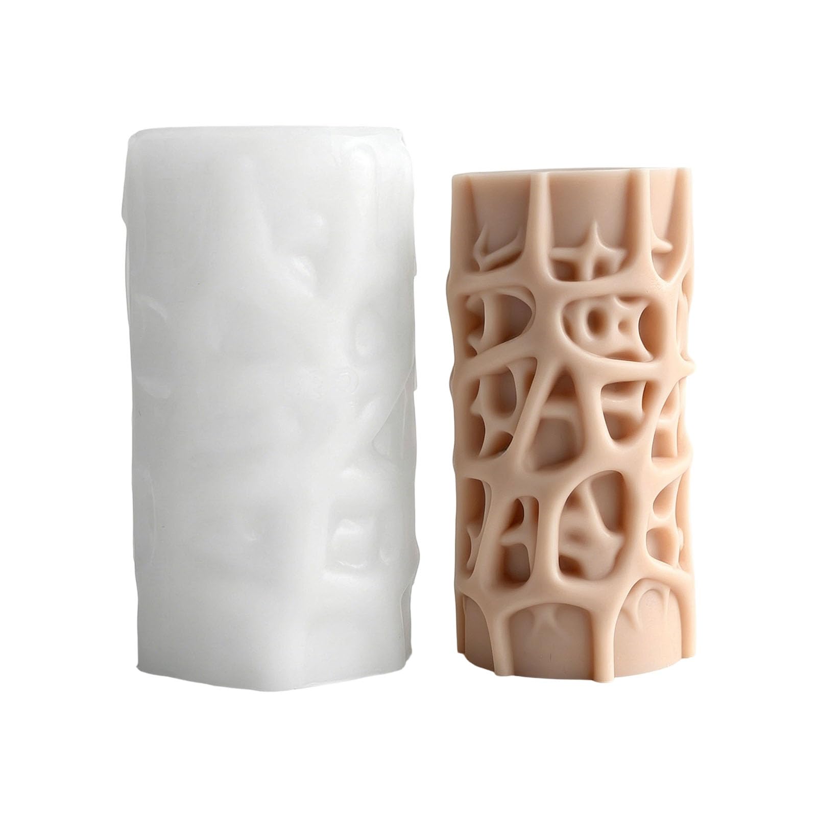 MIDOKSTUA Hollow Geometric Texture Silicone Molds Food Grade Silicone for Soap Gypsum Ornament Epoxy Resin Craft Food Grade Elastomer Cast