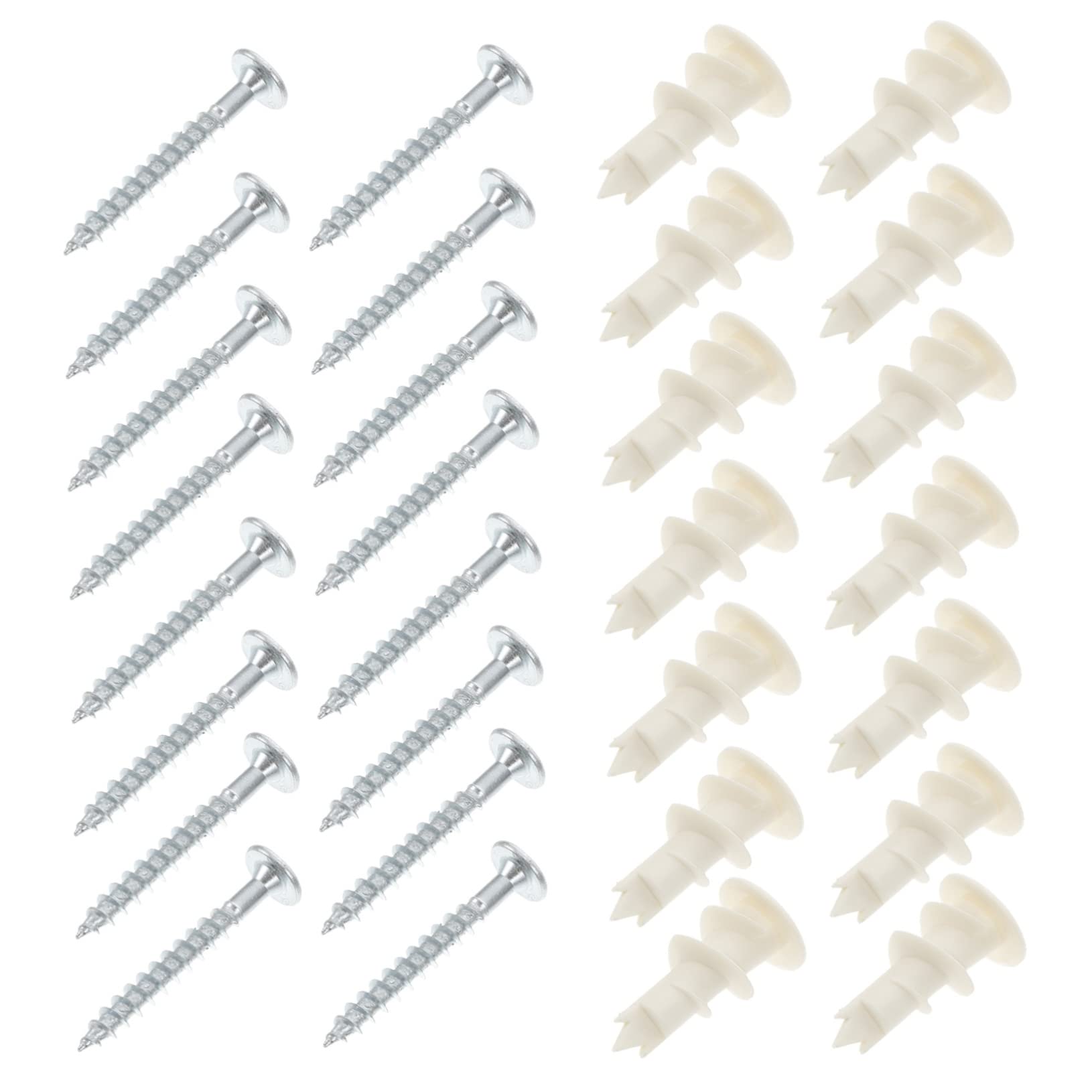 SOLUSTRE Drywall Repair Kit Expansion Screw Set 20pcs Fixed Expansion Tubes for Walls