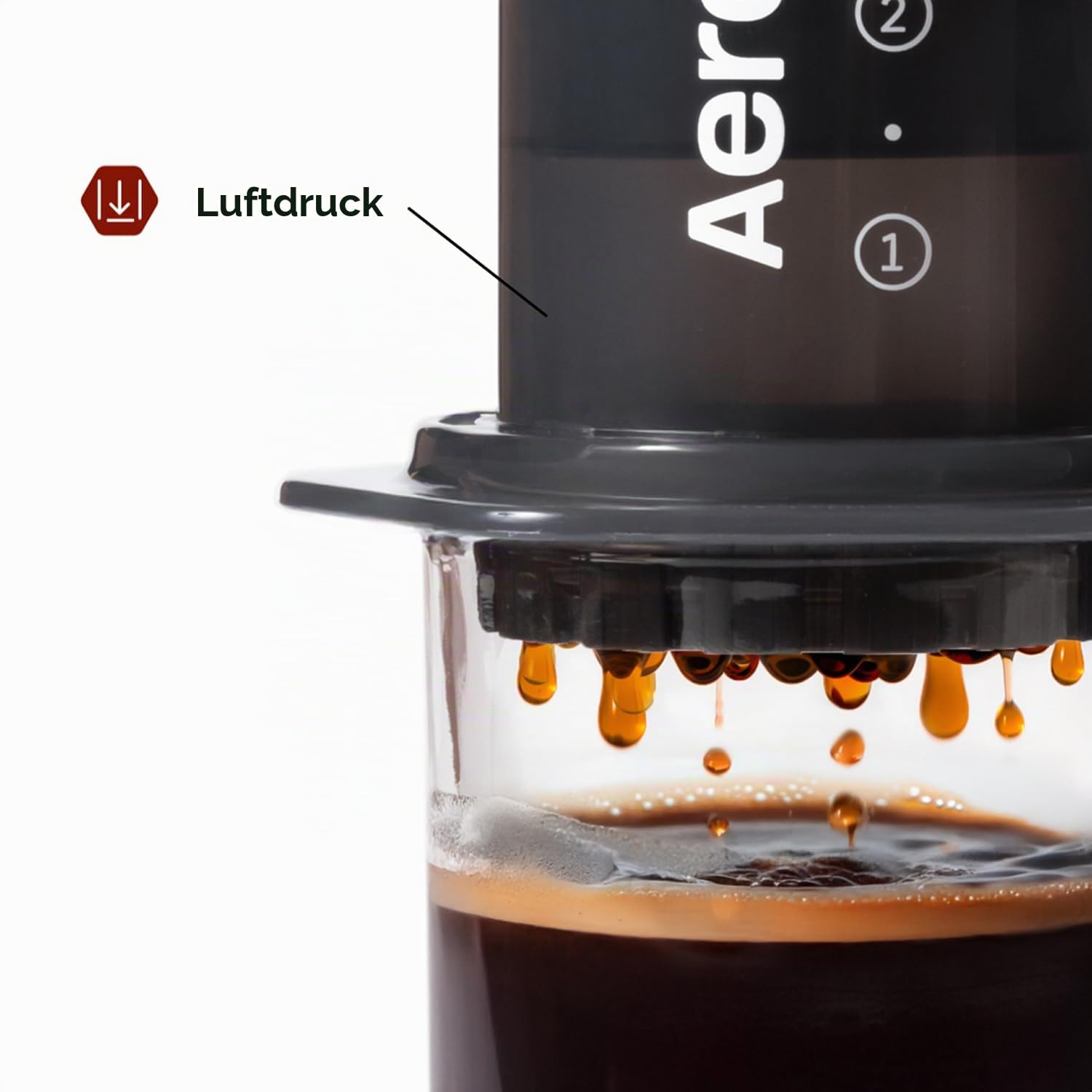 AeroPress Original Coffee Press – 3‑in‑1‑Brühmethode vereint French Press, Espresso und vollmundigen Kaffee ohne Kaffeesatz oder Bitterkeit; kleine tragbare Kaffeemaschine für Camping & Reisen
