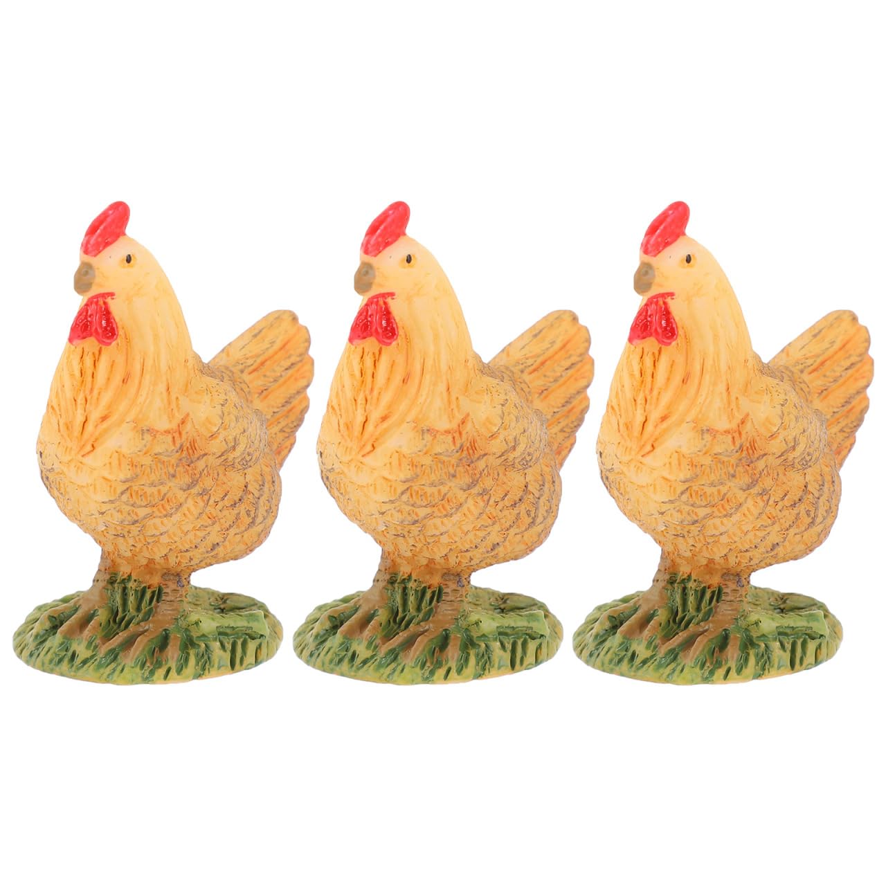 Figurines de poules en résine pour animer votre jardin paysager et vos photos de nature